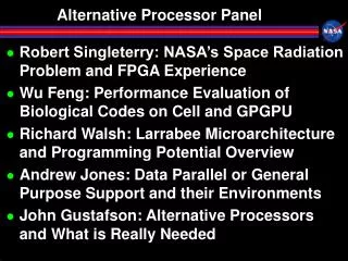 Alternative Processor Panel