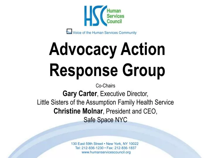 advocacy action response group