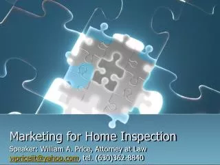 Marketing for Home Inspection