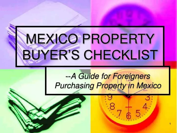 mexico property buyer s checklist