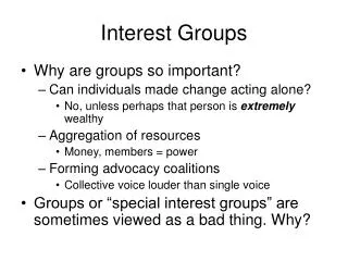 Interest Groups