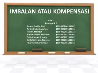 imbalan atau kompensasi