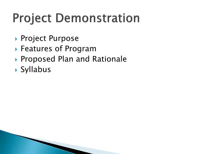 project demonstration