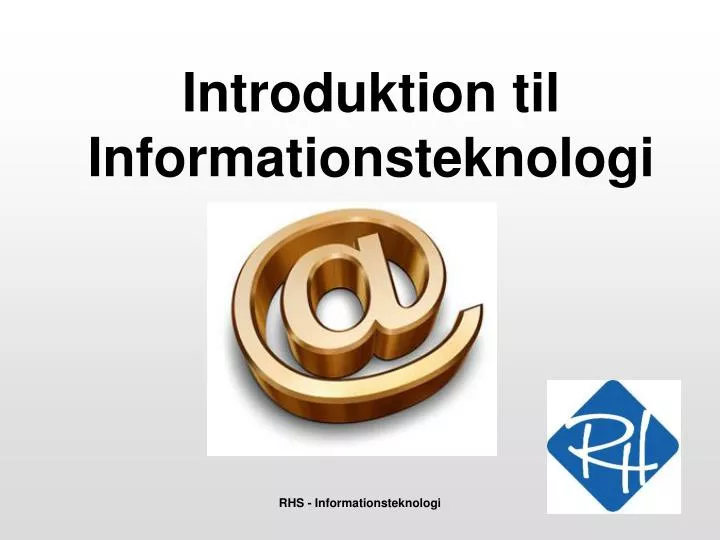 introduktion til informationsteknologi