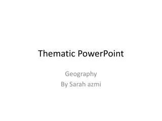 Thematic PowerPoint