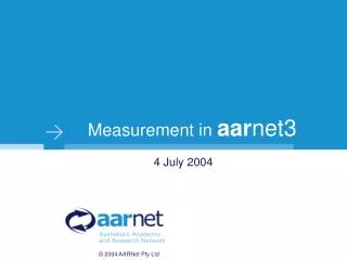 Measurement in aar net3