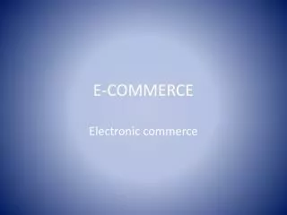 e commerce
