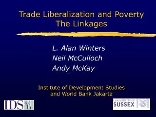 L. Alan Winters Neil McCulloch Andy McKay