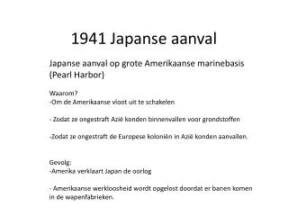 1941 japanse aanval