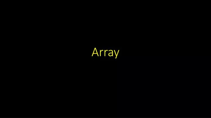 array