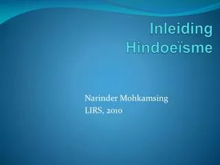 inleiding hindoe sme