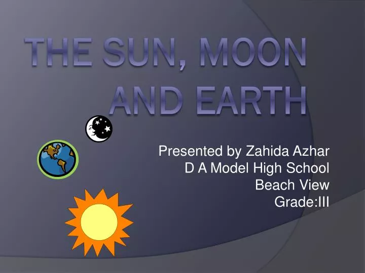 presented by zahida azhar d a model high school beach view grade iii