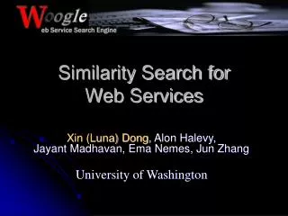 Similarity Search for Web Services