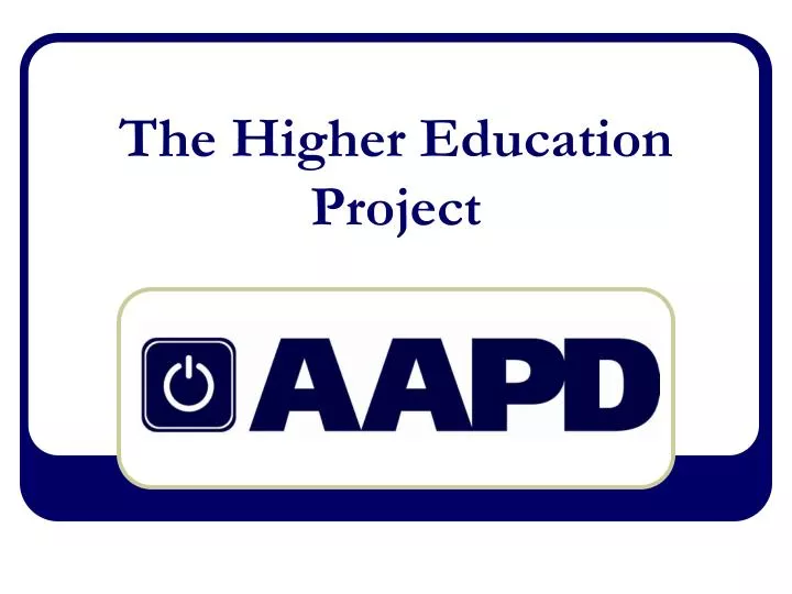the higher education project