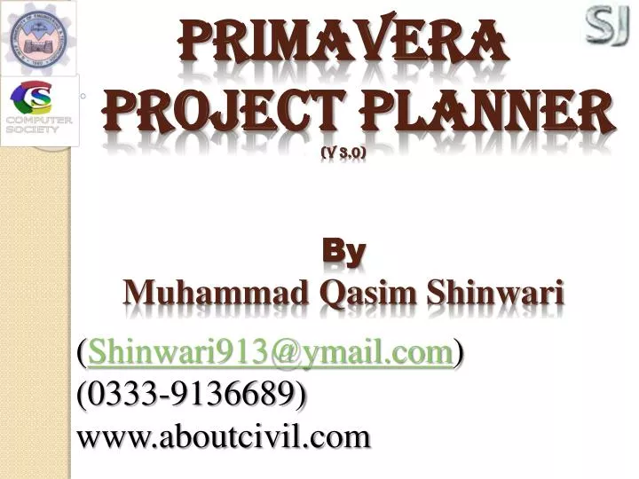 primavera project planner v 3 0 by muhammad qasim shinwari