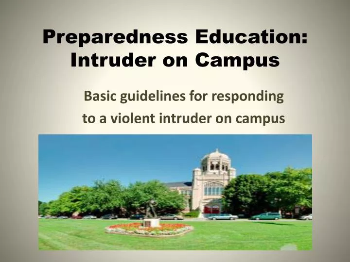 preparedness education intruder on campus