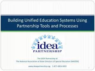 Building Unified Education Systems Using Partnership Tools and Processes