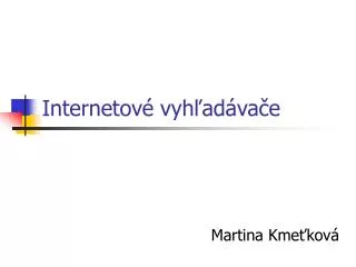 internetov vyh ad va e