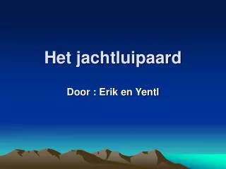 het jachtluipaard