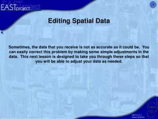 Editing Spatial Data