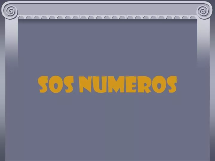 sos numeros