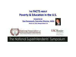 THE FACTS ABOUT Poverty &amp; Education in the U.S. PRESENTED BY