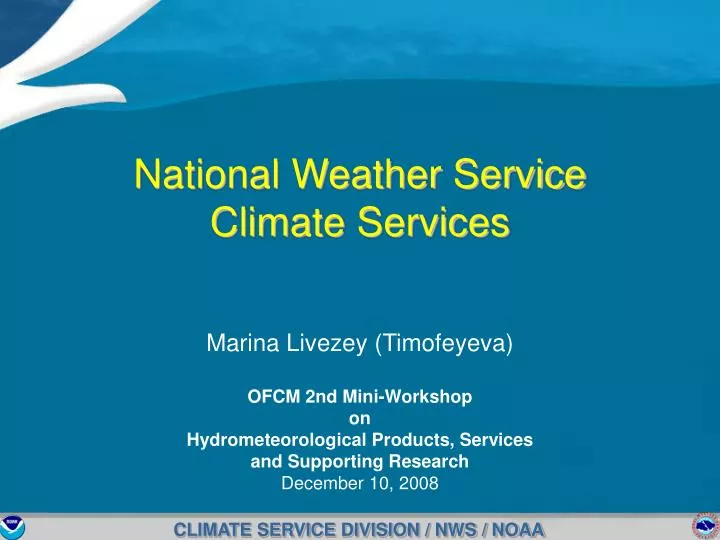 national weather service climate services