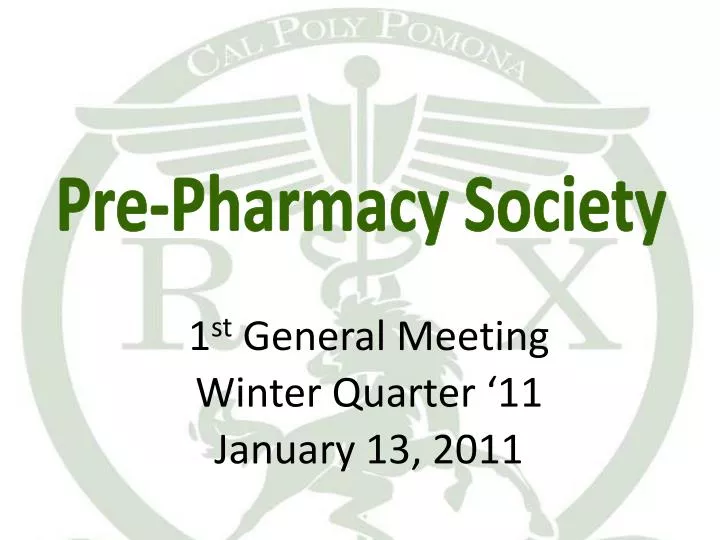 1 st general meeting winter quarter 11 january 13 2011