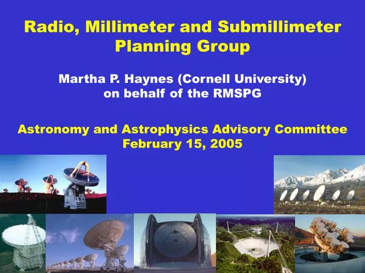 radio millimeter and submillimeter planning group