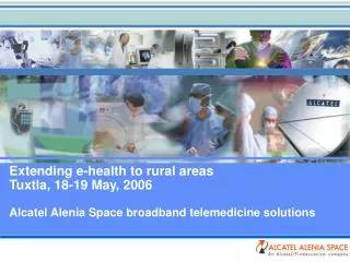 Extending e-health to rural areas : geographical context
