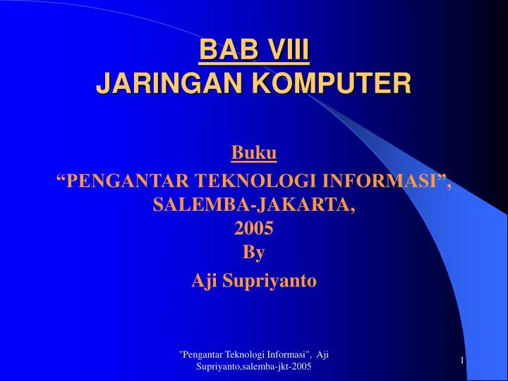 bab viii jaringan komputer