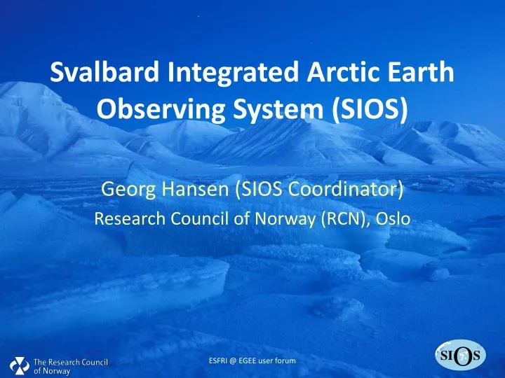 svalbard integrated arctic earth observing system sios