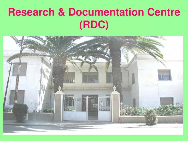 research documentation centre rdc