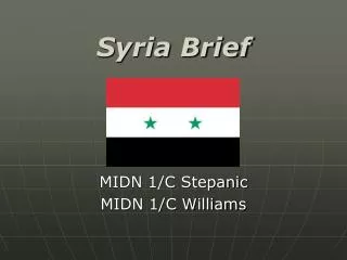Syria Brief