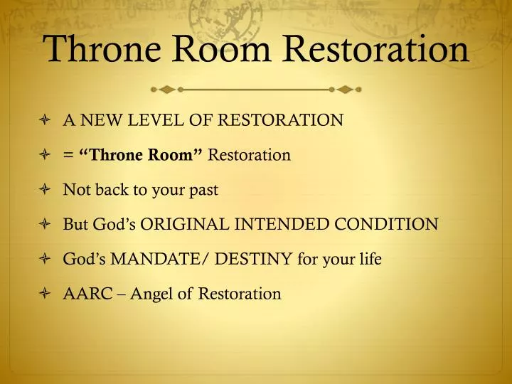 throne room restoration