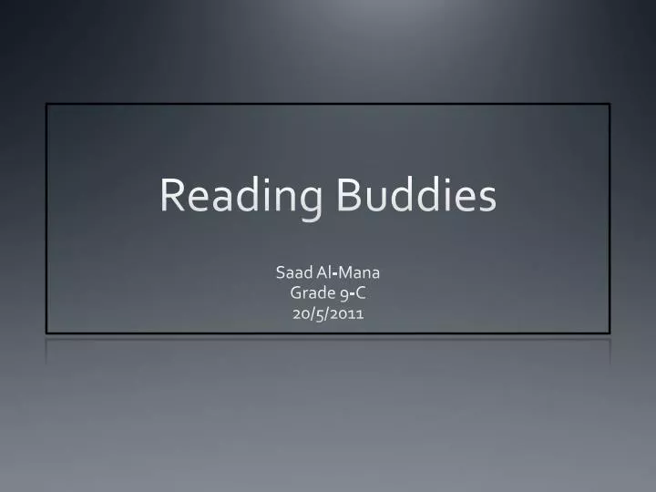 reading buddies