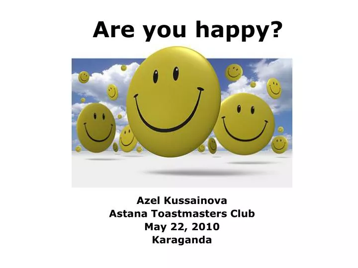are you happy