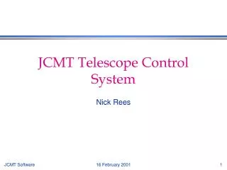 JCMT Telescope Control System