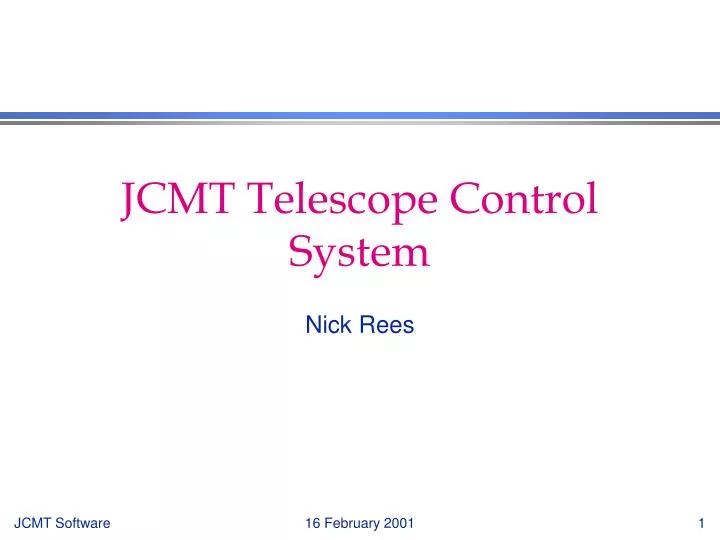 jcmt telescope control system