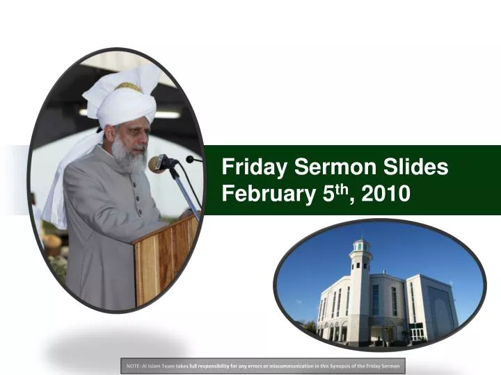 friday sermon slides february 5 th 2010