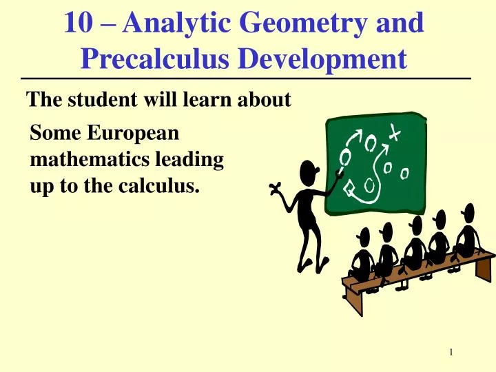 10 analytic geometry and precalculus development