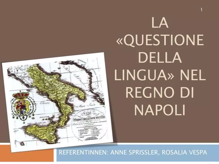 la questione della lingua nel regno di napoli