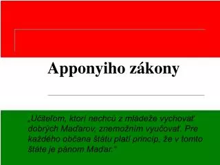 apponyiho z kony
