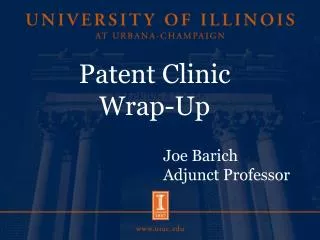 Patent Clinic Wrap-Up