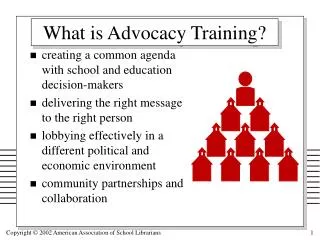 What is Advocacy Training?