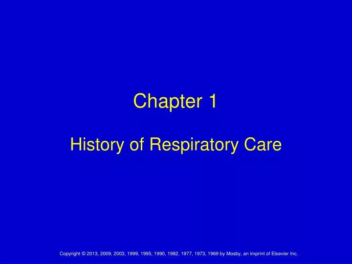 chapter 1 history of respiratory care