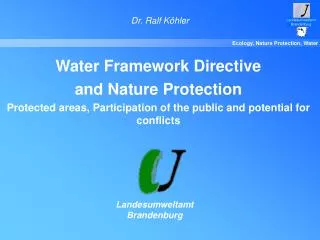 Water Framework Directive and Nature Protection