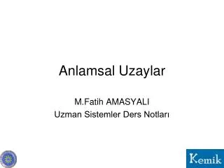 anlamsal uzaylar