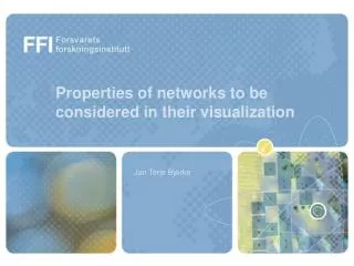 Properties of networks to be considered in their visualization