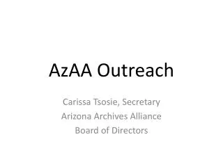 AzAA Outreach